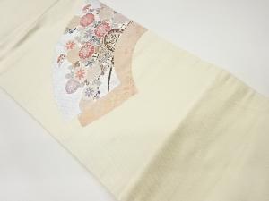 金銀彩地紙に花車模様名古屋帯